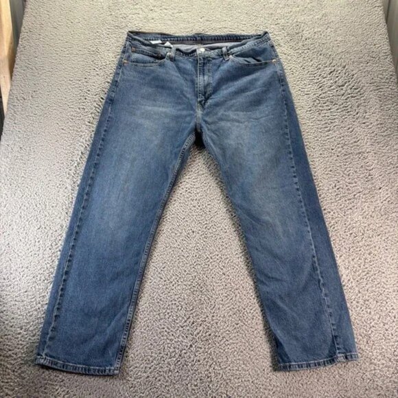 Levis‎ 505 Jeans Mens 40x30 Blue Medium Wash Cotton Stretch Straight Workwear - Picture 1 of 2